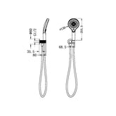 Nero Opal Shower on Bracket - Brushed Bronze